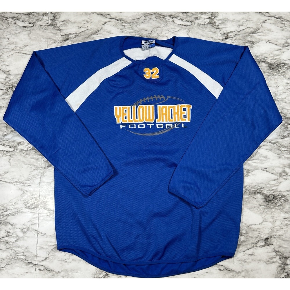 X GRAIN Sportswear GA Tech College Football Sweater‎ Mens Size 2X Blue Pullover